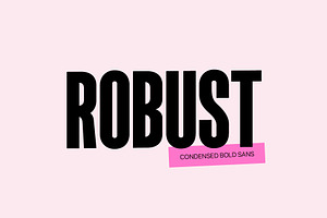 Robust bold condensed sans, a Sans Serif Font by supfonts