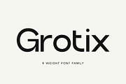 Grotix | A Modern Font Family, a Sans Serif Font by Typoraith Co (Thumbnail 1 of 11)
