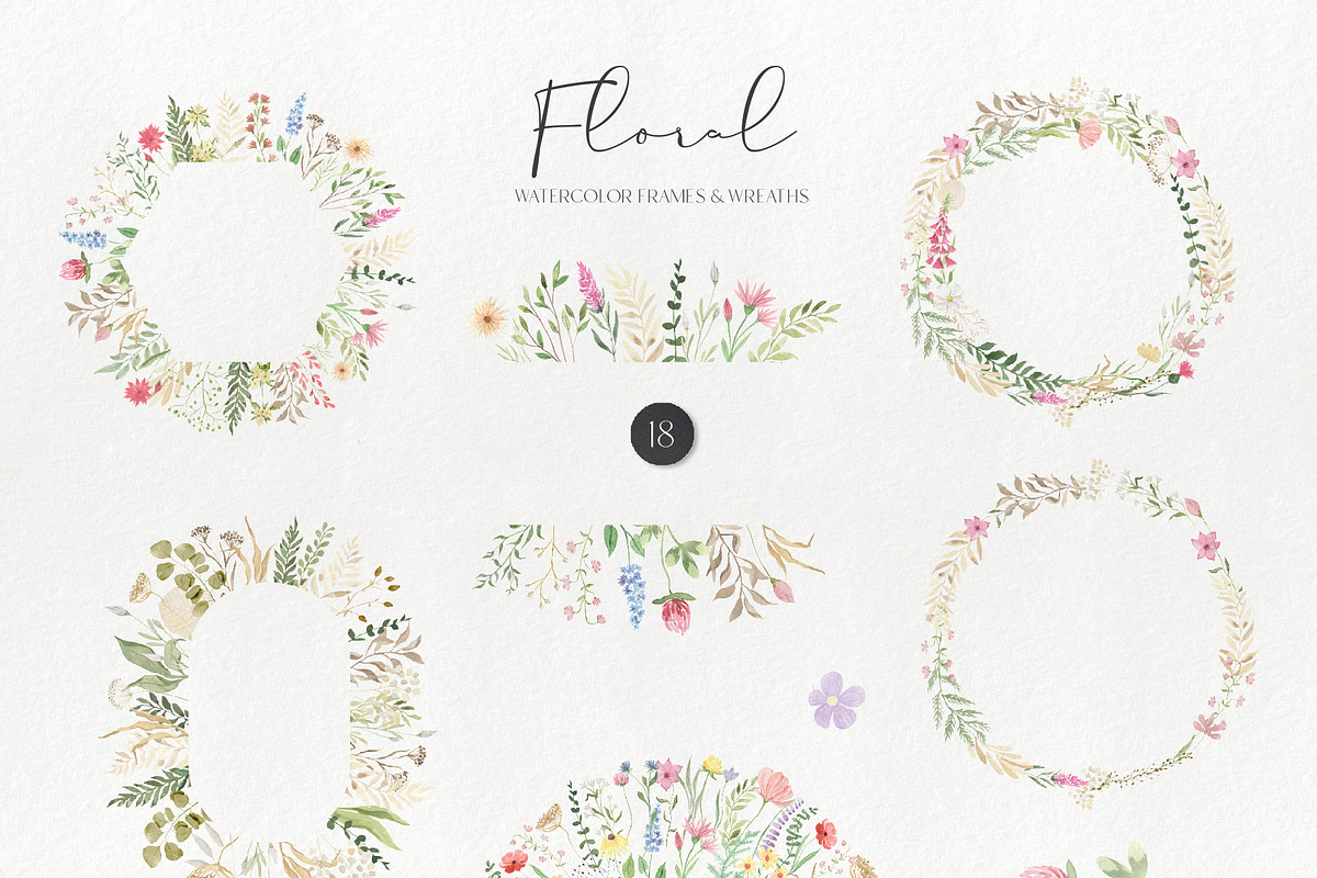 Watercolor Wildflowers Graphic Set, a Graphic by LarysaZabrotskaya (Photo 7 of 11)