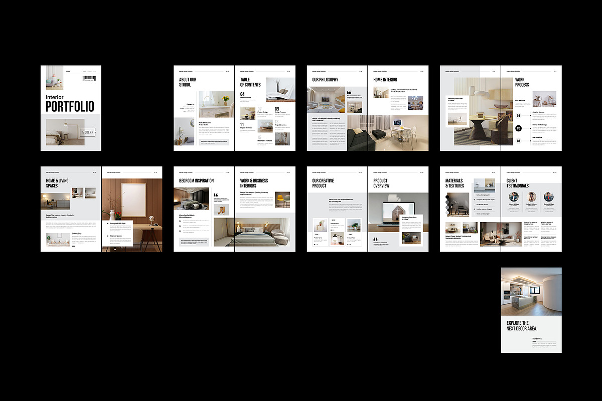 Interior Design Portfolio Template, a Brochure Template by StyleArt (Photo 9 of 9)