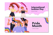 Pride Month banners with LGBT people, a Person Illustration by Good Studio (Thumbnail 2 of 6)