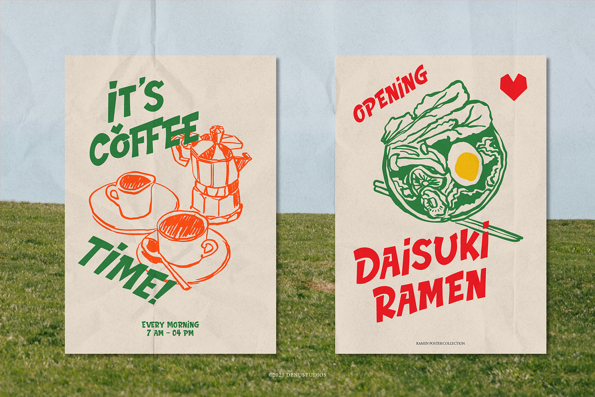 Lovely Rushco | Bold Playful, a Handwritten Font by Denustudios (Photo 3 of 12)