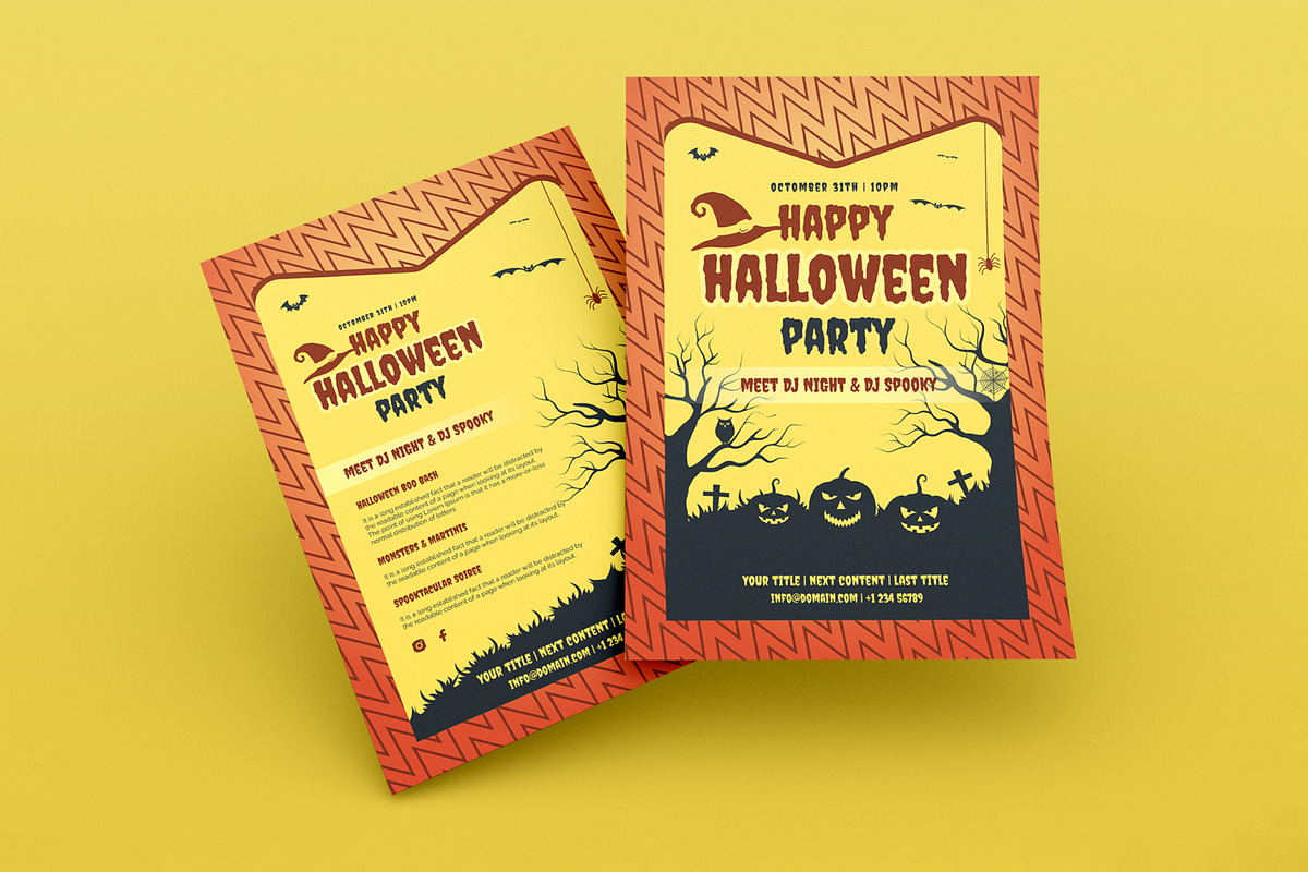 Halloween Party Flyer Templates, a Flyer Template by Goodsdune (Photo 3 of 3)