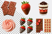 Watercolor Chocolate Strawberry Clip, an Illustration by SVGArt (Thumbnail 6 of 7)