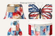 Patriotic Patchwork Sublimation, a Seasonal Illustration by Artnoy (Thumbnail 4 of 18)