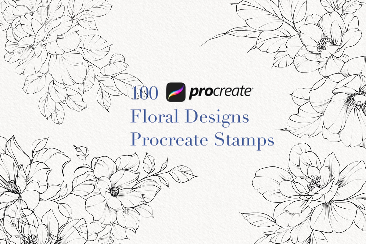 Procreate flower stamp, peony brush, a Brush Add-On by AnnaPolitmerskaja (Photo 1 of 5)