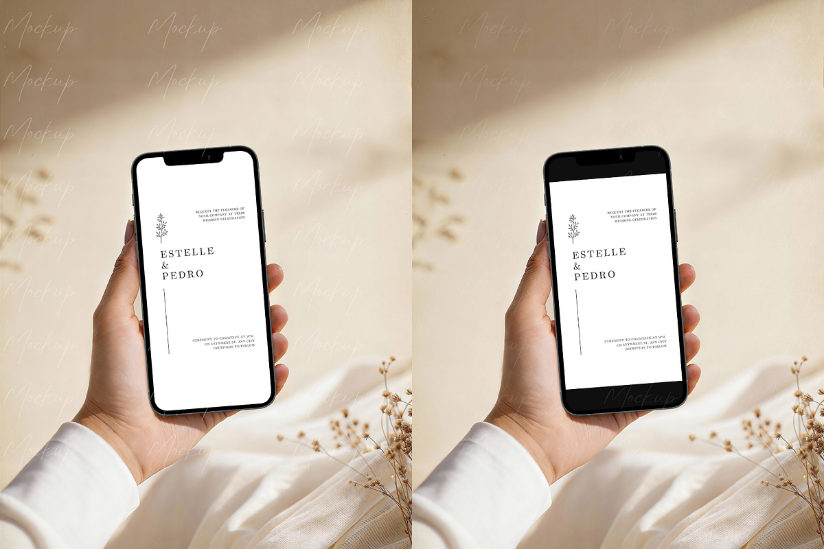 Minimalist Beige Phone in Hand Mocku, a Product Mockup by TatiMockup (Photo 3 of 3)