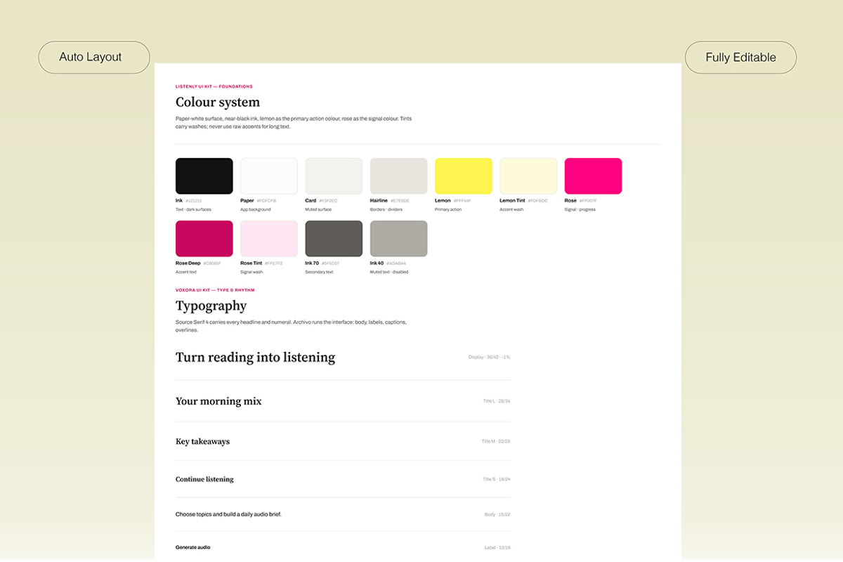 AI Text to Audio App UI Kit, an UI Kit Template by Pitchlook.Studio (Photo 4 of 4)