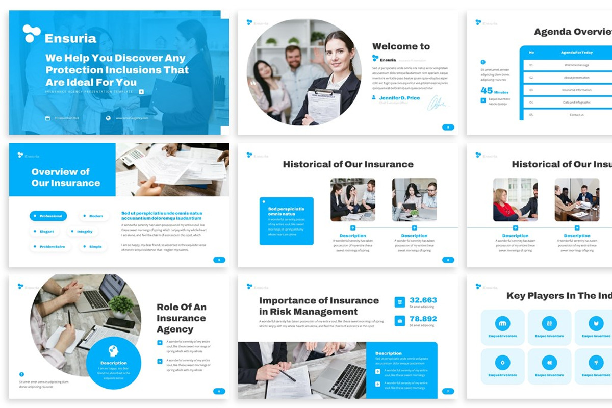 Ensuria - Insurance Keynote Template, a Presentation Template by SlideFactory (Photo 2 of 4)