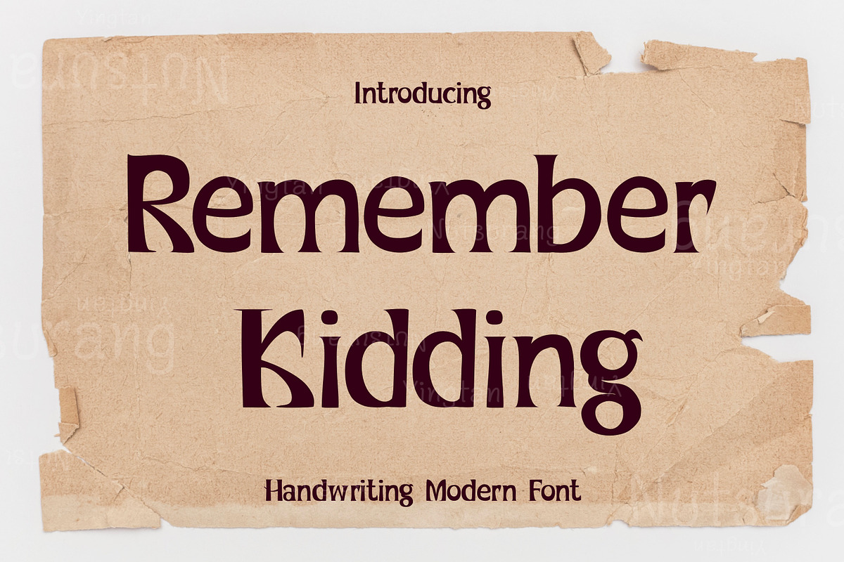 Remember Kidding, a Script Font by N Nakorn Creative (Photo 1 of 7)