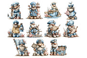 Whimsical Old Sailor PNG Clipart, a Person Illustration by Nicolle's Colorful Art (Thumbnail 4 of 4)