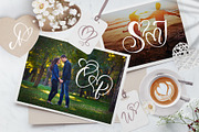 Wedding Heart Monogram Font, a Script Font by Happy Letters (Thumbnail 6 of 7)