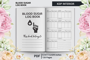 Blood Sugar Log Book KDP Interior