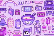 Pixel art 8 bit icons. Video arcades, an Object Illustration by Arthur Balitskiy (Thumbnail 3 of 3)