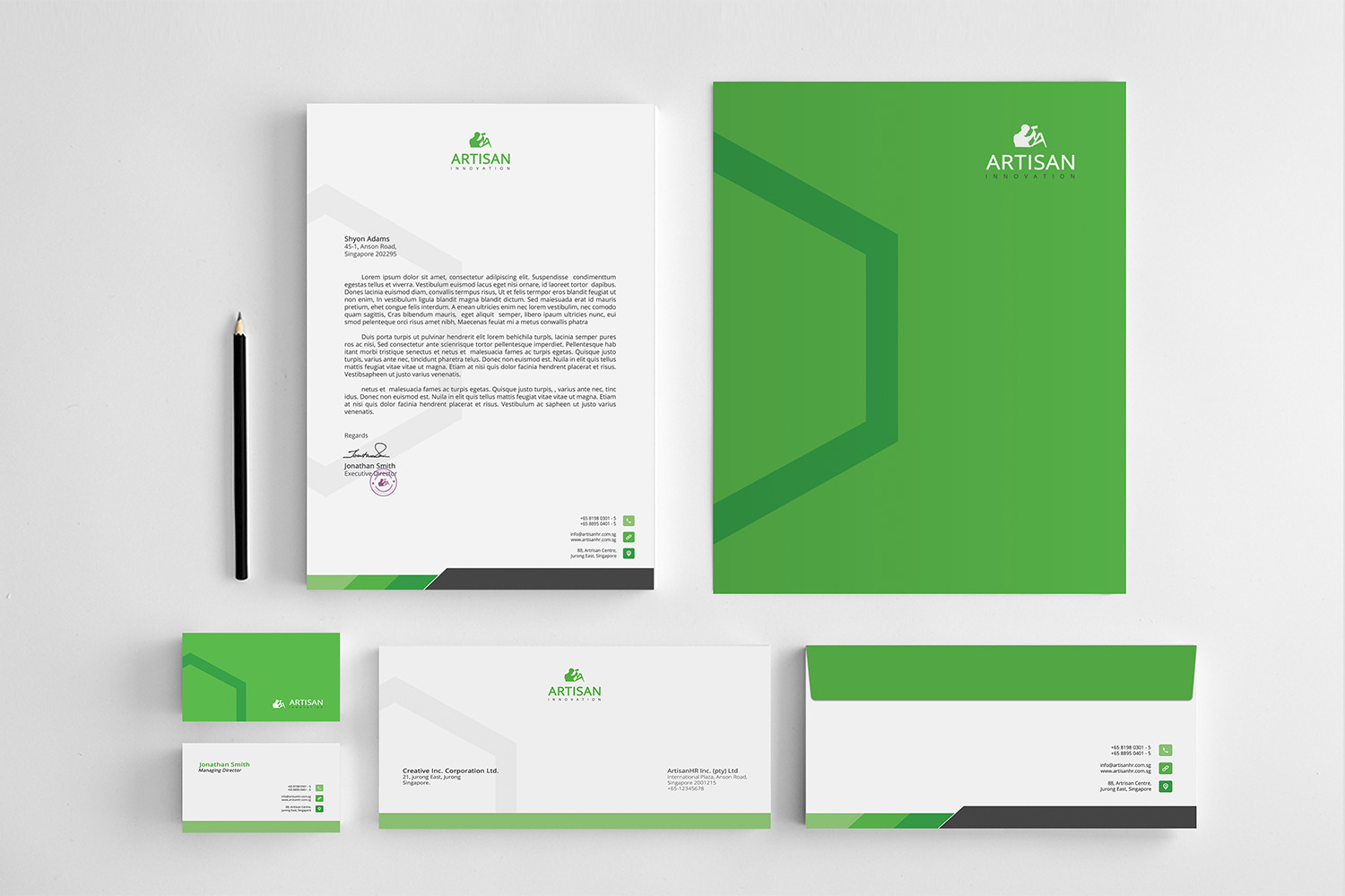 Corporate Identity, a Stationery Template by artisanHR