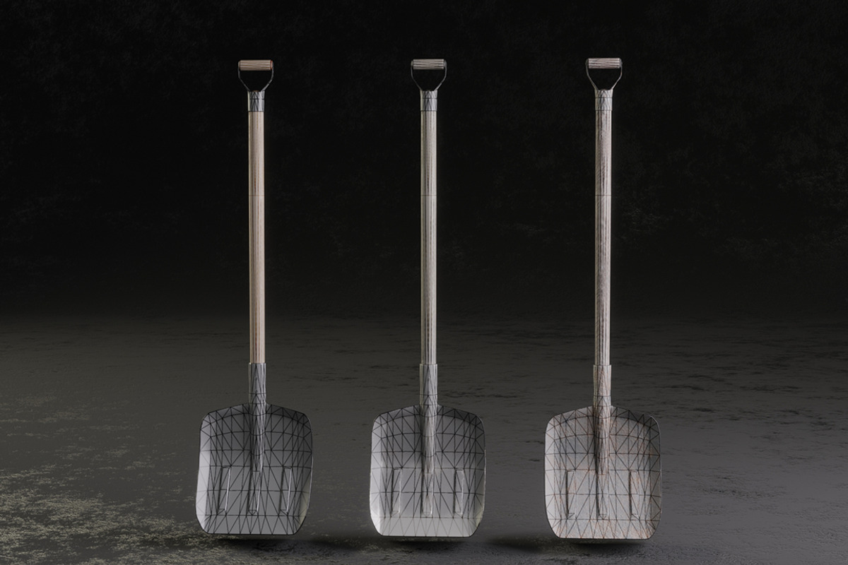 Shovel Set, an Object 3D Model by mockupzz (Photo 9 of 9)