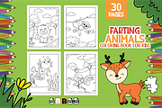 Cute Farting Animals Coloring Book, an Animal Illustration by Sultana177 (Thumbnail 2 of 3)