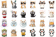 Whimsy Kittens Clipart Bundle, a Seasonal Illustration by designcity5 (Thumbnail 2 of 5)