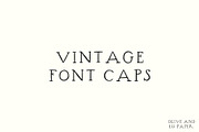 Vintage Font Caps, a Serif Font by Olive & Lu Paper (Thumbnail 1 of 2)