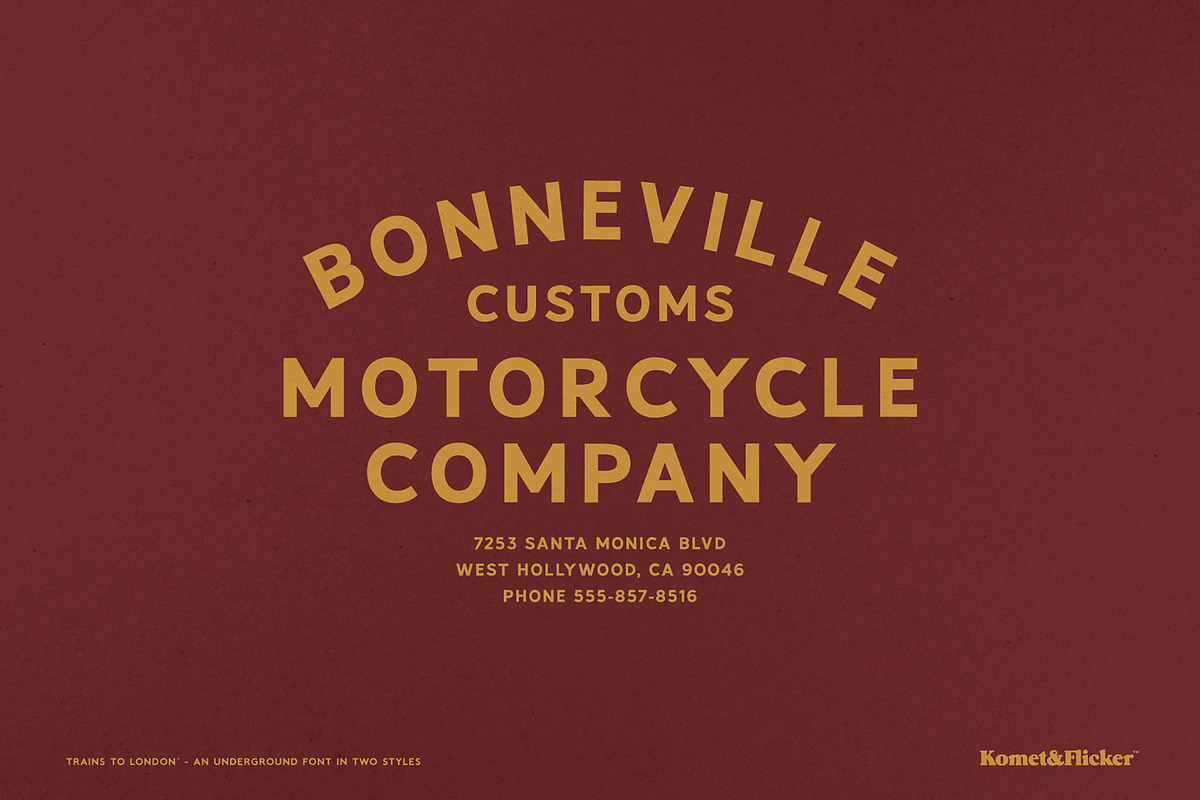 Trains to London, a Sans Serif Font by Komet & Flicker (Photo 3 of 14)