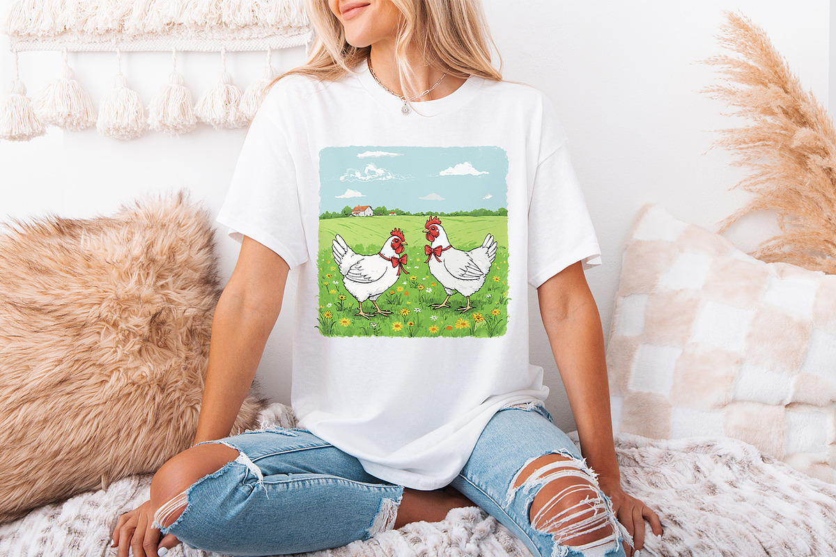Country Farm Chickens PNG, Cute, an Illustration by SharpMarketplace (Photo 2 of 9)
