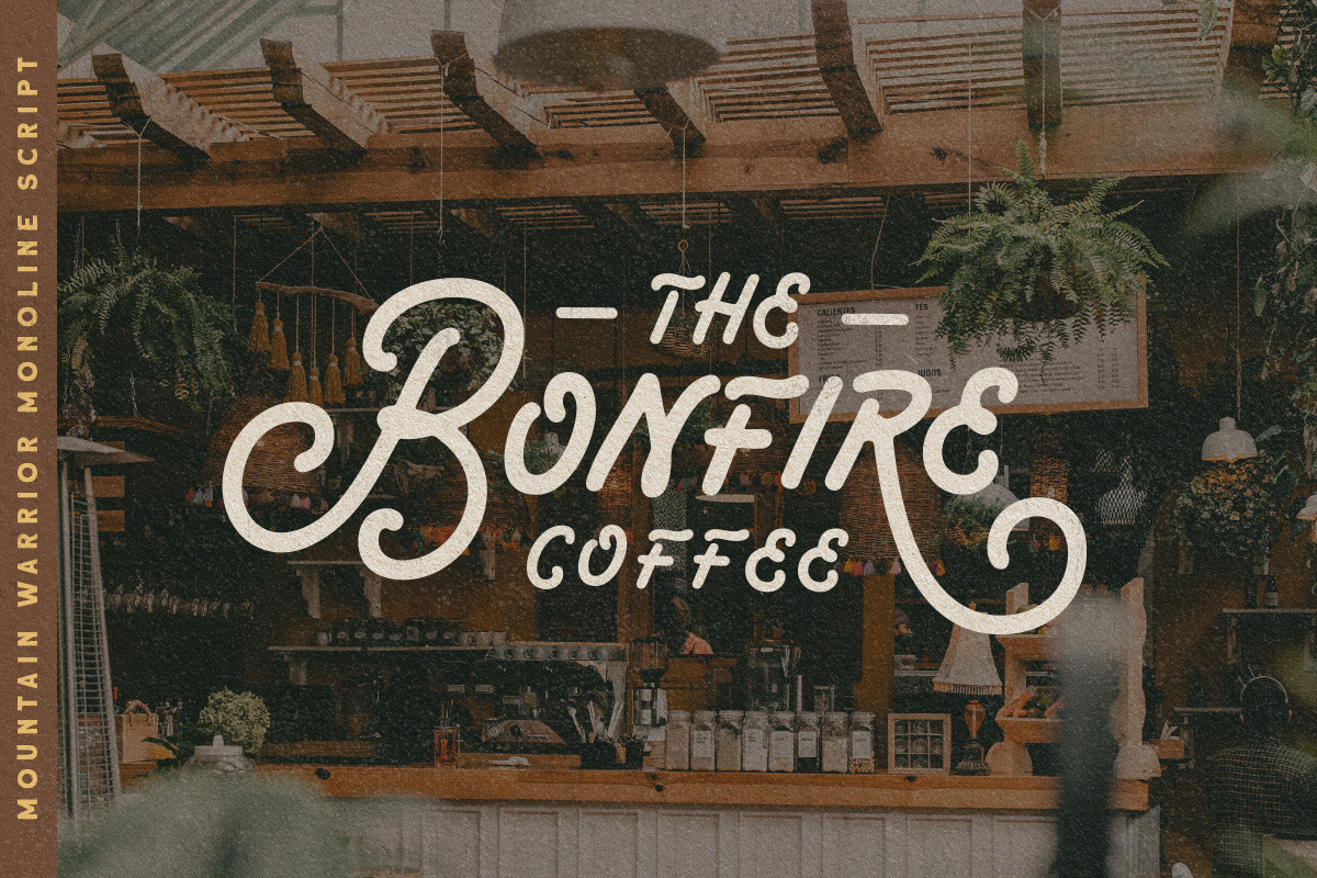 Mountain Warrior - Monoline Script, a Script Font by Letterhend Studio (Photo 9 of 9)