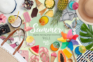 Summer Digital Styling Props V.1