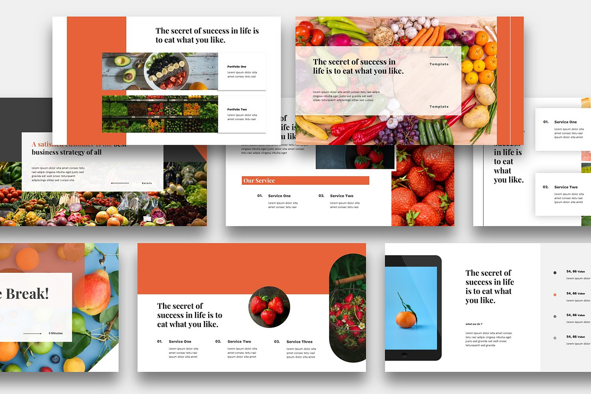 Food And Health PresentationTemplate, a Presentation Template by BumbleGraph Studio (Photo 5 of 6)
