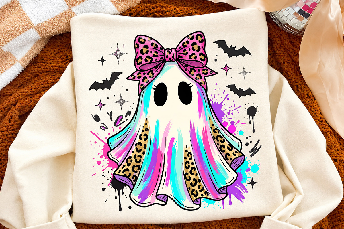 Trendy Neon Ghost Png,Halloween, a Seasonal Illustration by Libby Wishes (Photo 2 of 3)