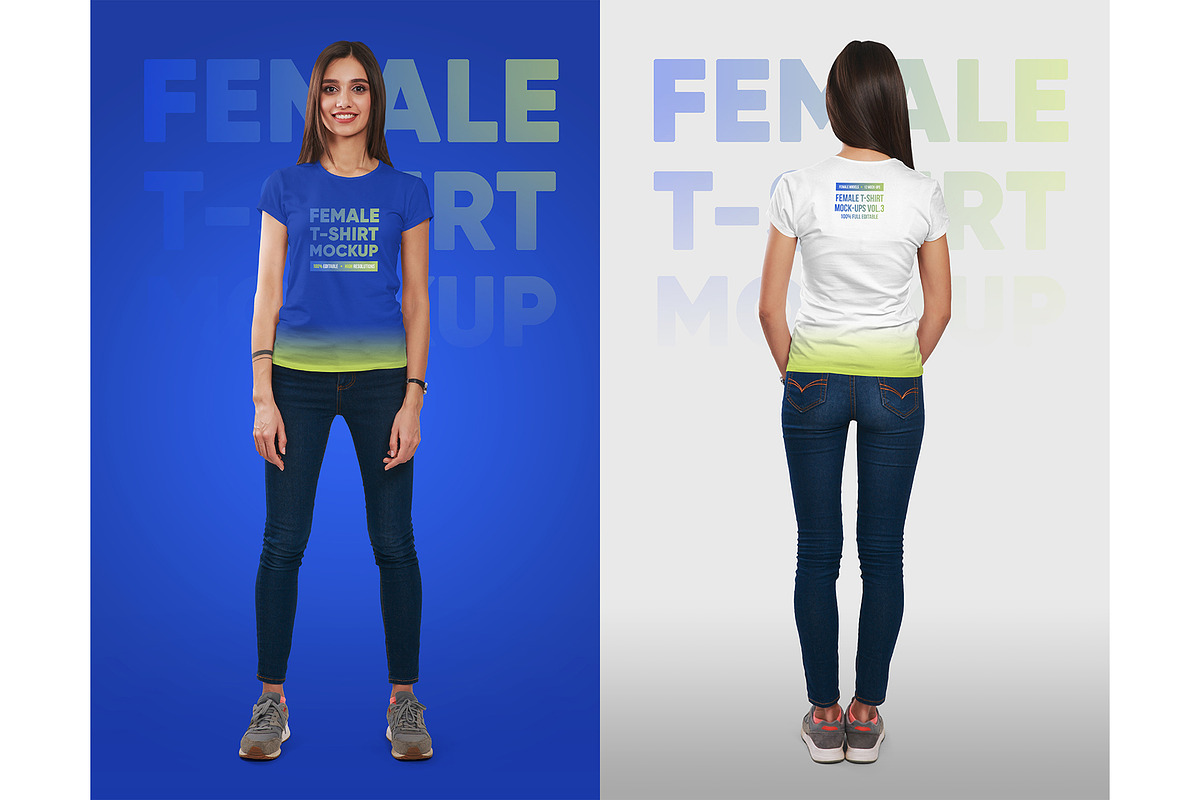 Female T-Shirt Mockups Vol 3 Part 1, a Shirt Mockup by Hi, Mock-Up! (Photo 8 of 10)