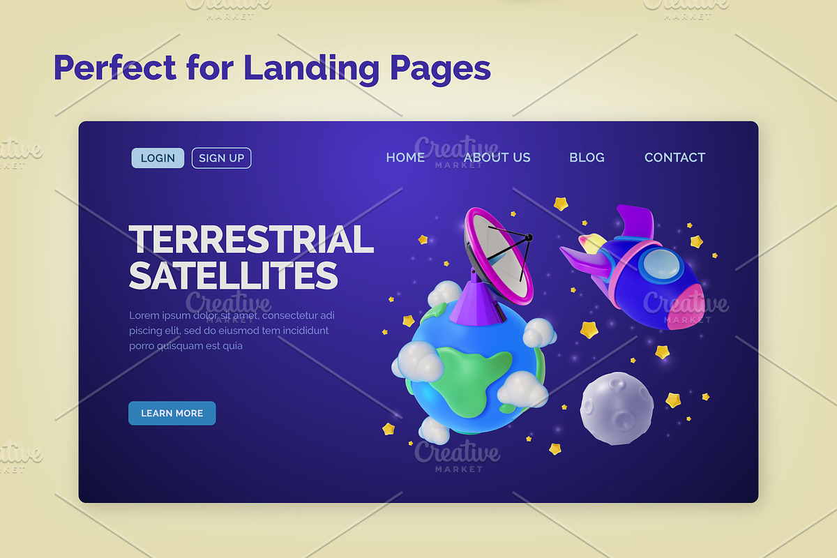 3d Space  Set Illustration, a 3D by 35lab (Photo 6 of 6)