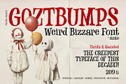 Goztbumps - Weird Bizzare Font, a Serif Font by ikiiko (Thumbnail 1 of 7)