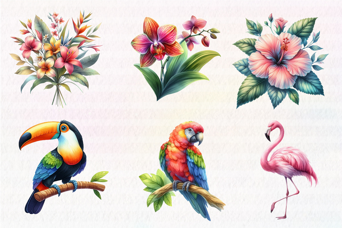 Cute Jungle Animals Clipart, an Illustration by CreationArt (Photo 3 of 5)