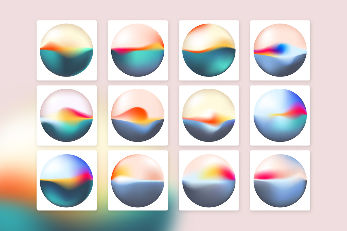 Crazy gradients spheres collection, a Texture Graphic by VitalexStudio (Photo 5 of 7)