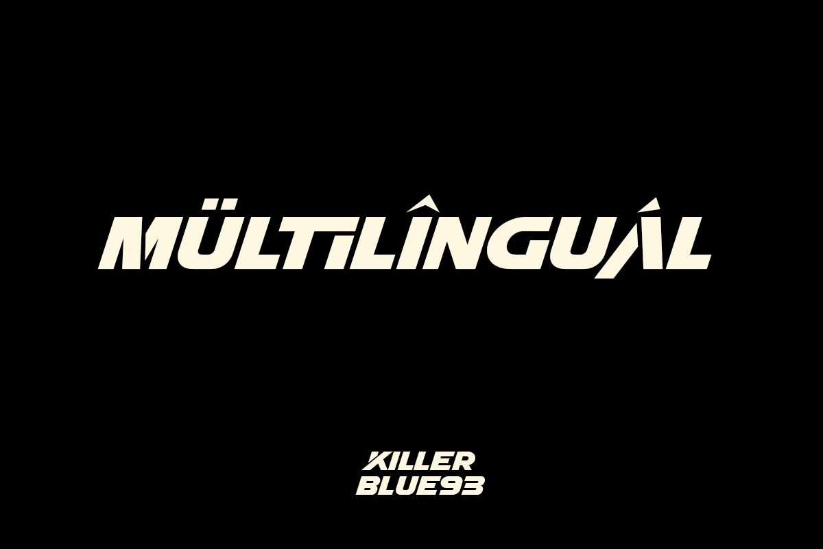 KILLER BLUE93, a Font by senzana (Photo 7 of 7)
