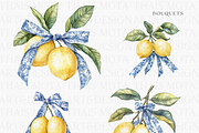 Sicilian Lemons & Ribbons, a Decorative Illustration by ThaismotaCreativeCo (Thumbnail 2 of 9)