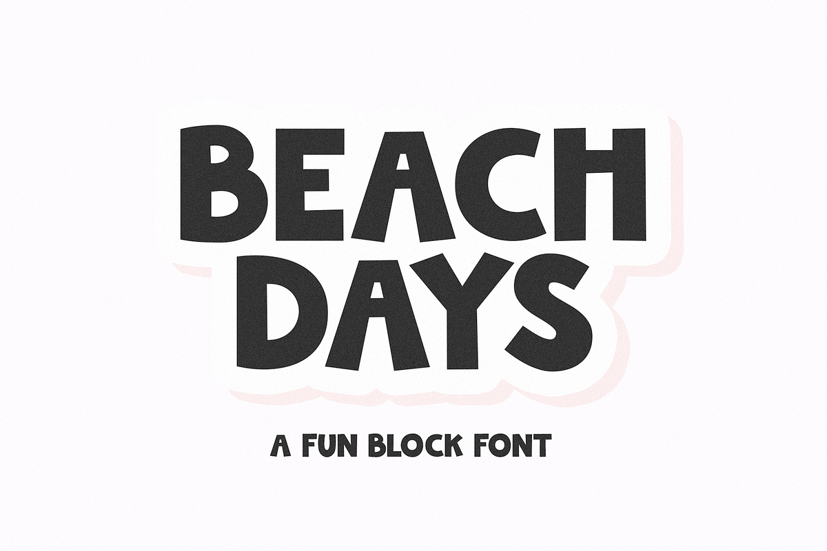 Beach Days | Bold Block Font, a Sans Serif Font by KA Designs (Photo 1 of 8)