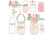 Flower Mason Jar, an Illustration by YenzArtHaut (Thumbnail 1 of 2)