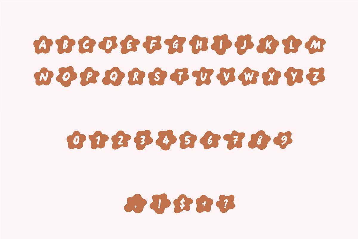 FLOWER PARTY | groovy flower font, a Font by Loryn Ipsum (Photo 10 of 11)