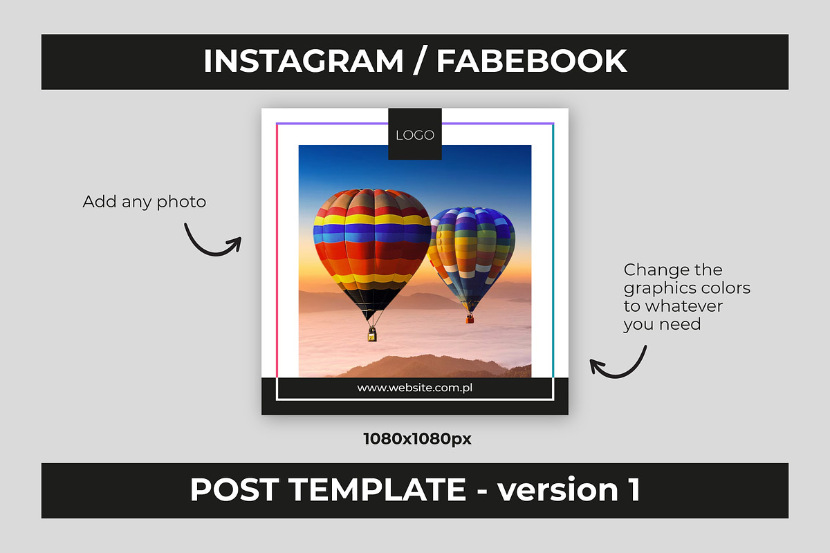 Instagram / Facebook post template, a Social Media Template by Malst (Photo 2 of 4)