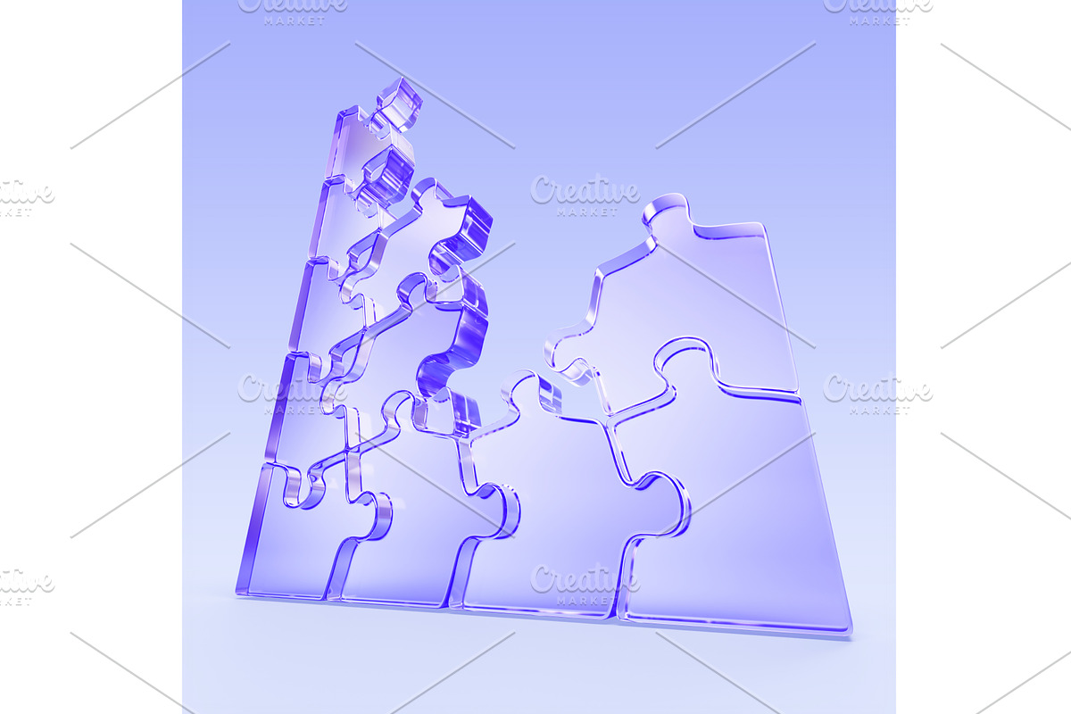 Hologram glass unfinished puzzle 3D, an Object 3D Model by Marozhkastudio