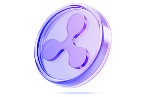 3d glass holographic Ripple coin, a Finance Illustration by Marozhkastudio