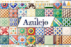 Azulejo Pattern VECTOR. Moroccan