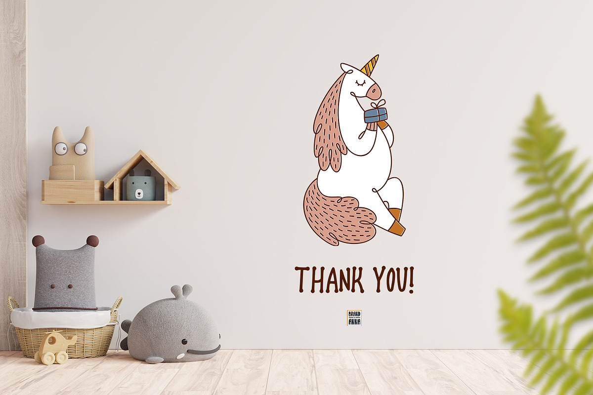 Little Unicorn vector clipart set, an Animal Illustration by Brandianna (Photo 14 of 14)