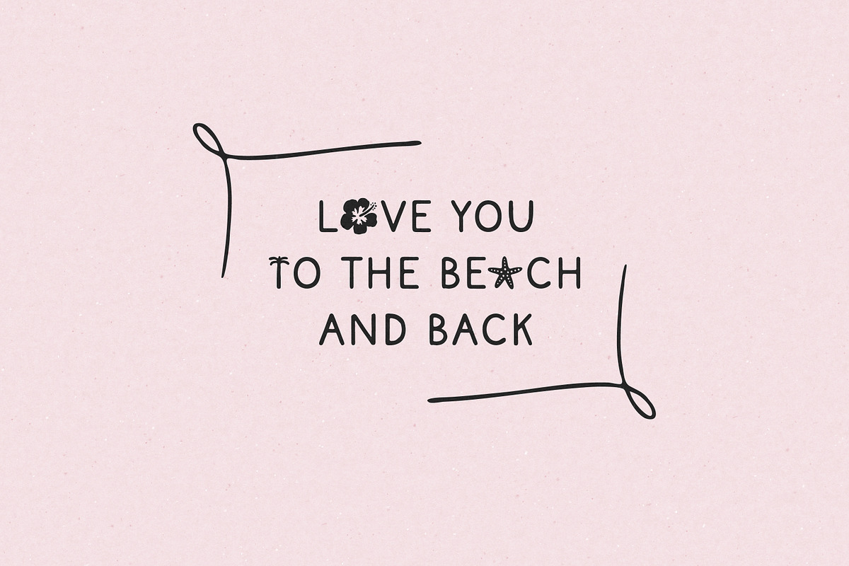 Coastal Paradise - Cute Summer Font, a Handwritten Font by simpleblues (Photo 9 of 12)