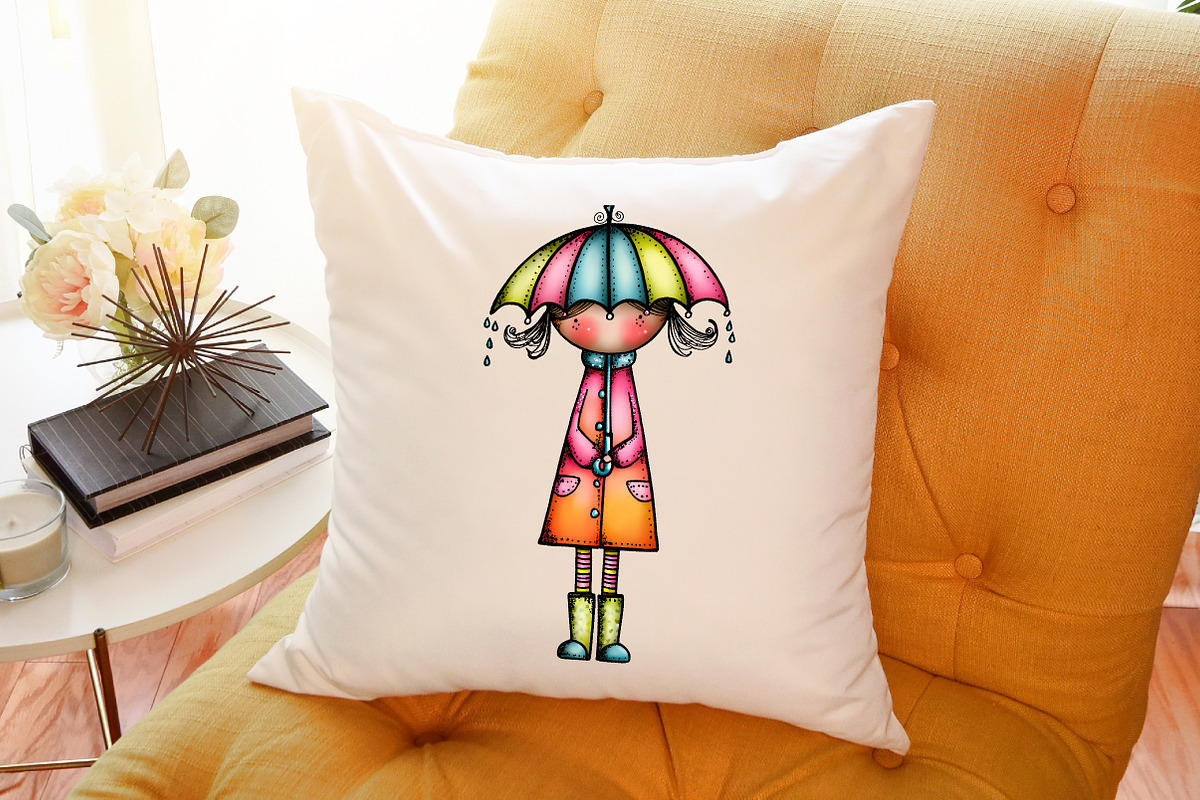 Quirky Cute Little Girl Clipart, an Illustration by Sublimation Artist (Photo 6 of 6)