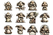 Peeking Easter Bunny Clipart, an Illustration by Designking (Thumbnail 3 of 5)