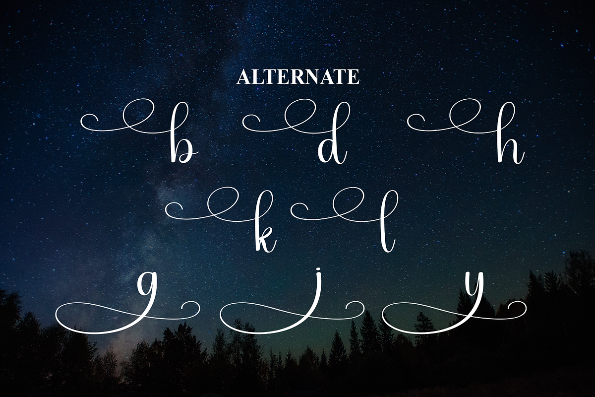 Starnight | Script Font, a Handwritten Font by Scratchones (Photo 8 of 9)