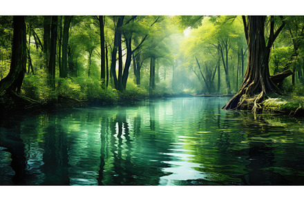water beauty lake forest landscape, a Nature Photo by pikepicture