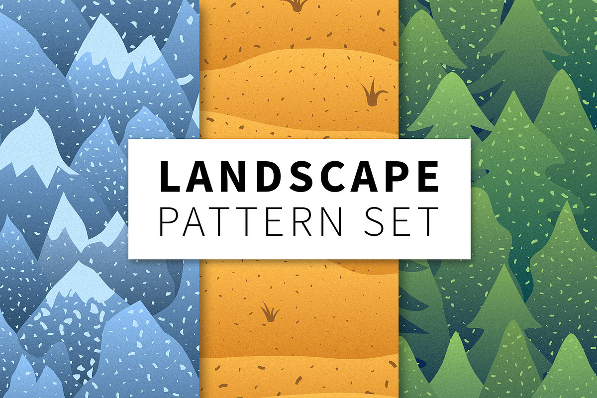 Landscape pattern set, a Pattern Graphic by Hellgram (Photo 1 of 5)